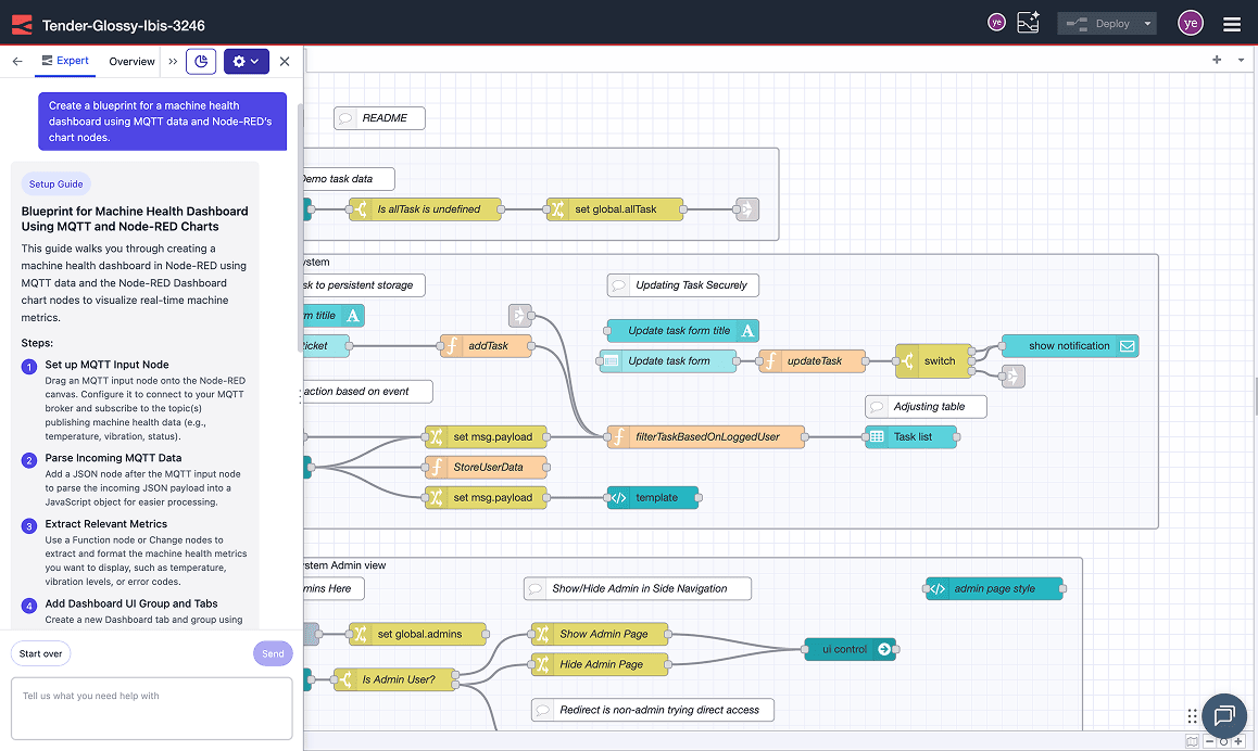 Plant worker interacting with an HMI