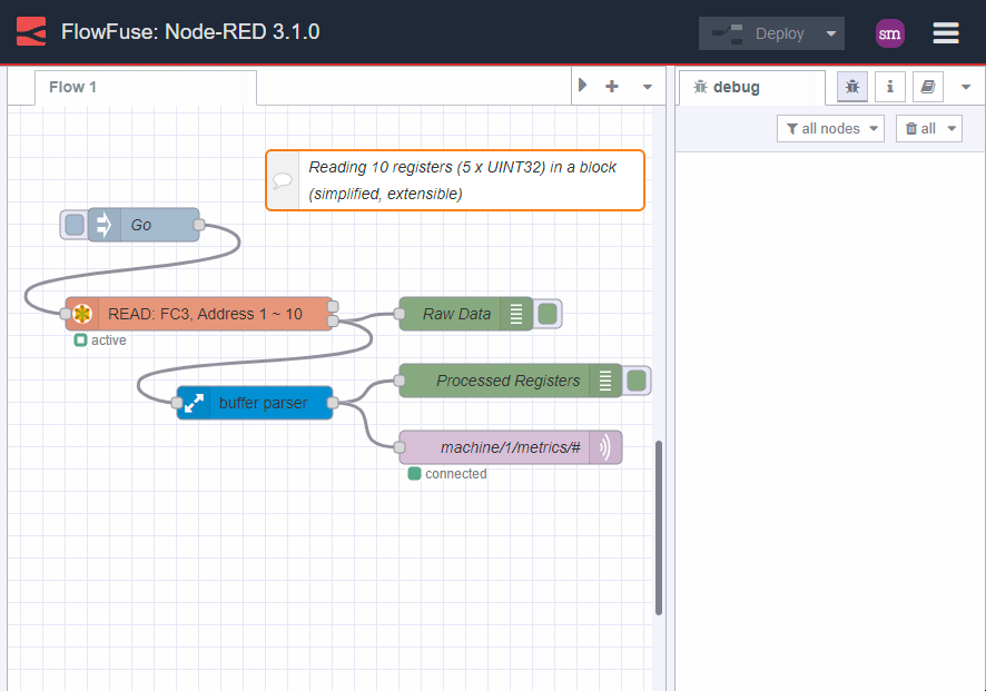 image showing 1 modbus poll with smart processing